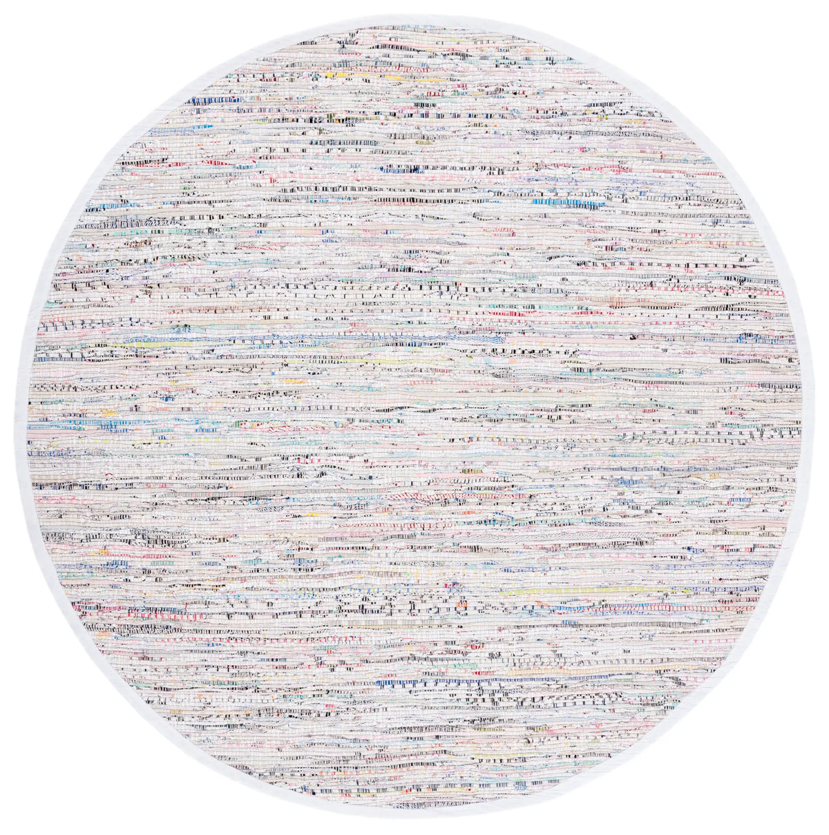 Safavieh Rag Rug 5'-0" x 5'-0" Rug in Ivory / Multi