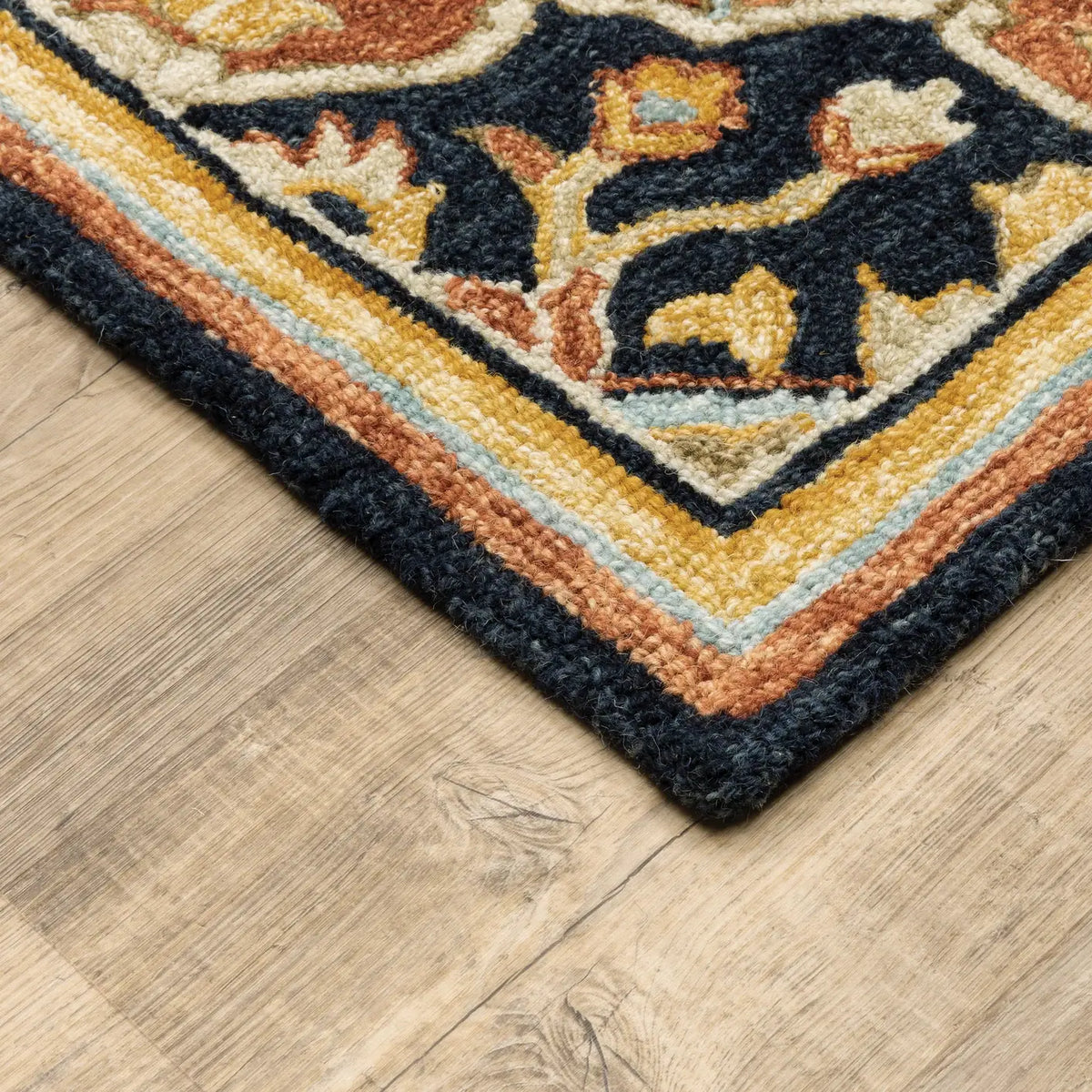 Oriental Weavers Sphinx Alfresco 28408 Navy / Rust Rugs - corner detail
