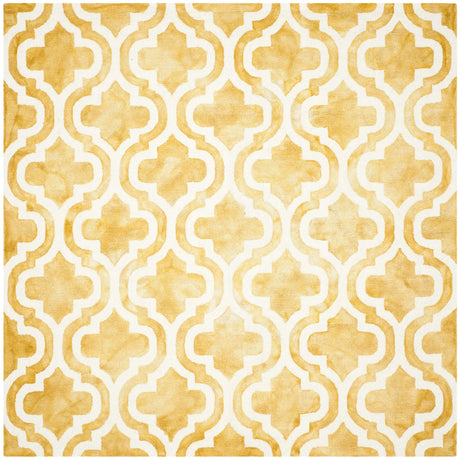 Safavieh Dip Dye 7'-0" x 7'-0" Rug in Gold / Ivory