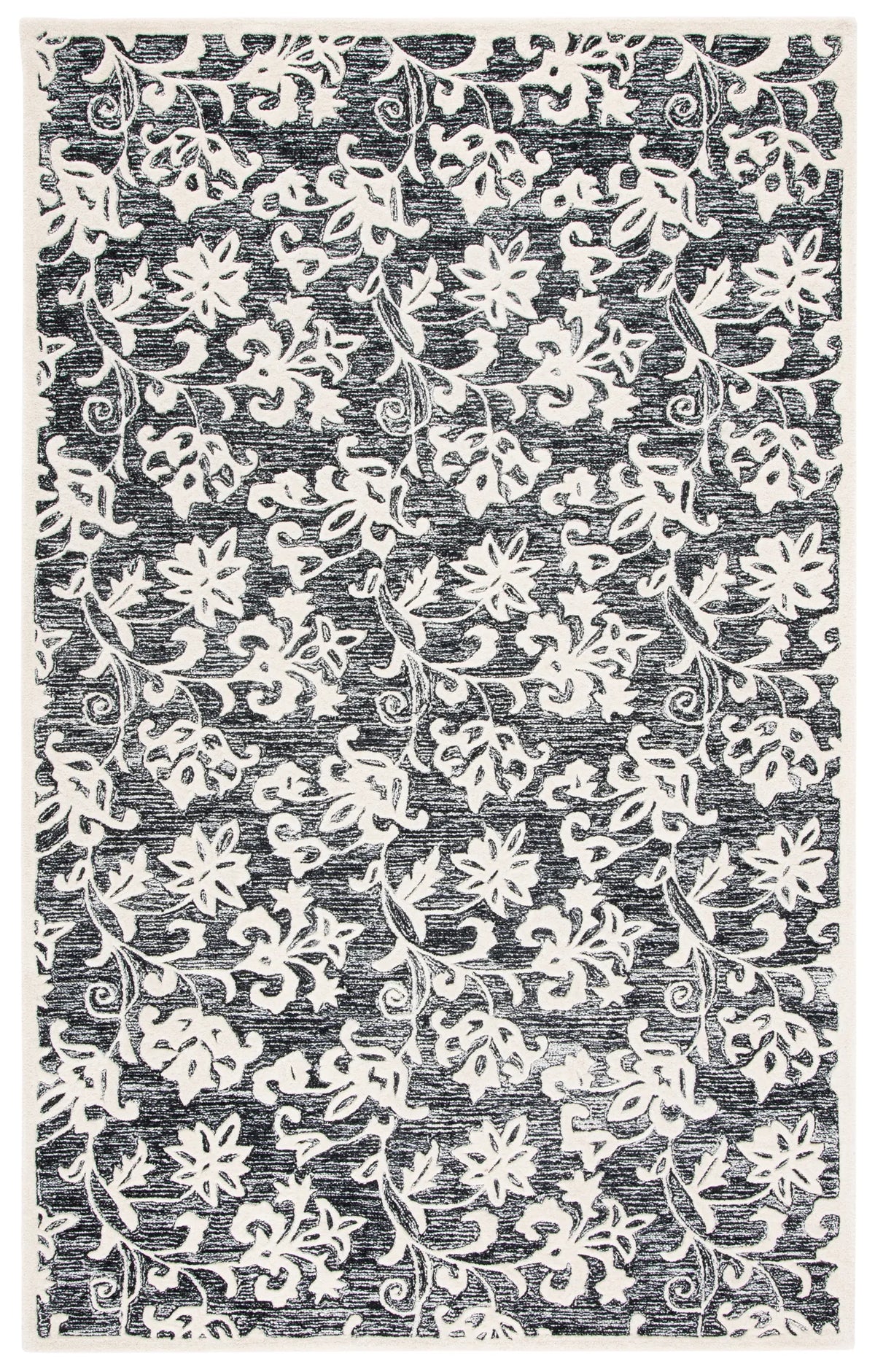 Safavieh Metro 4'-0" x 6'-0" Rug in Black / Ivory