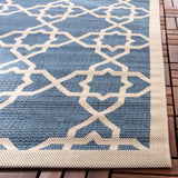 Safavieh Courtyard 4'-0" x 5'-7" Rug in Blue / Beige