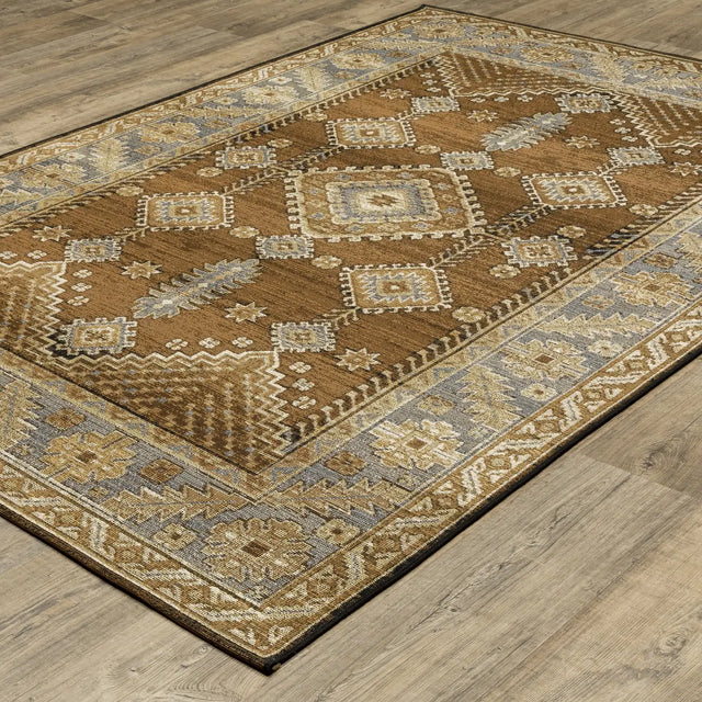 Oriental Weavers Sphinx Naples 1441X Blue Rugs - angle detail