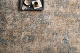 Loloi Gaia Gaa-03 Taupe/Denim Rugs - styled aerial 1