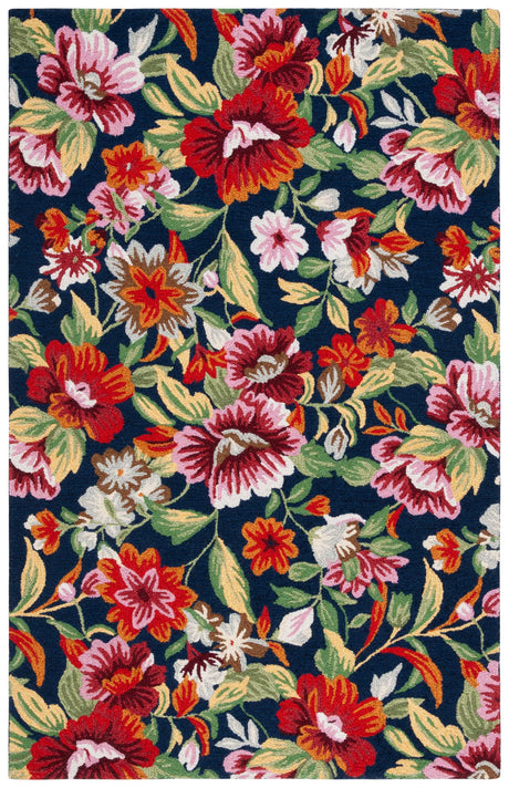Safavieh Easy Care 4'-0" x 6'-0" Rug in Navy / Red