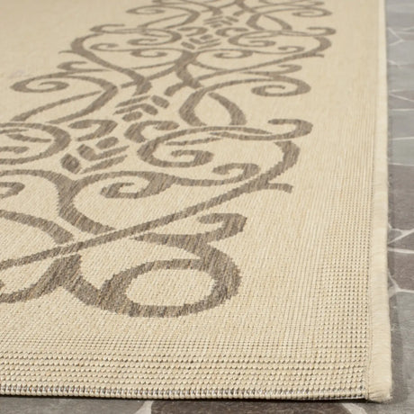 Safavieh Courtyard 6'-7" x 9'-6" Rug in Natural / Brown