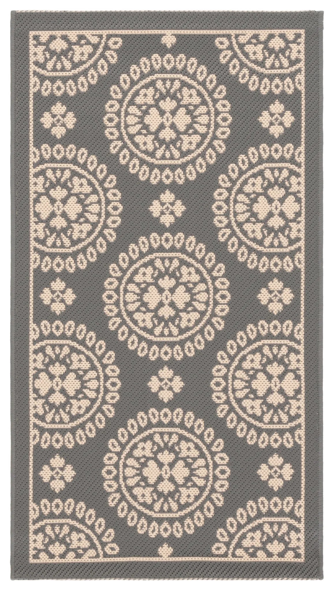Safavieh Courtyard 2'-0" x 3'-7" Rug in Grey