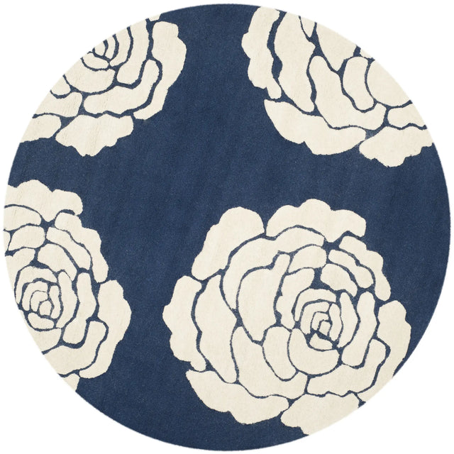 Safavieh Cambridge 6'-0" x 6'-0" Rug in Navy / Ivory
