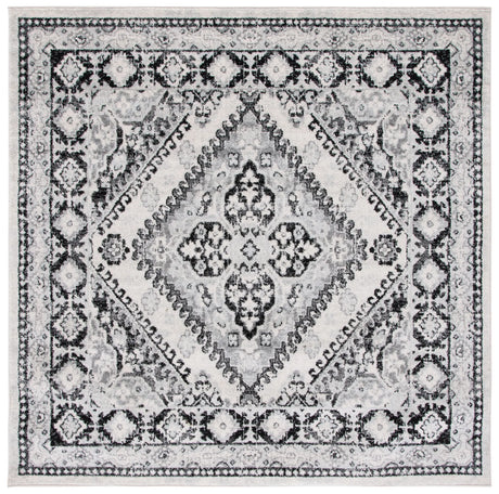 Safavieh Tulum 6'-7" x 6'-7" Rug in Ivory / Black