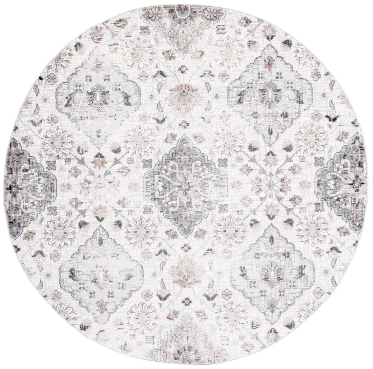 Safavieh Shivan 100 6'-7" x 6'-7" Rug in Ivory / Grey
