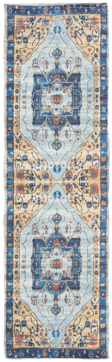 Safavieh Saffron 2'-3" x 8'-0" Rug in Turquoise / Navy
