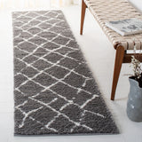 Safavieh Berber Shag 2'-3" x 6'-0" Rug in Light Grey / Cream