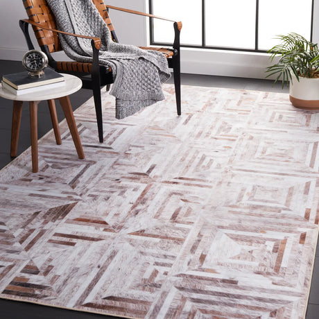 Safavieh Faux Hide 4'-0" x 6'-0" Rug in Beige / Brown