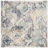 Safavieh Madison 6'-7" x 6'-7" Rug in Ivory / Blue