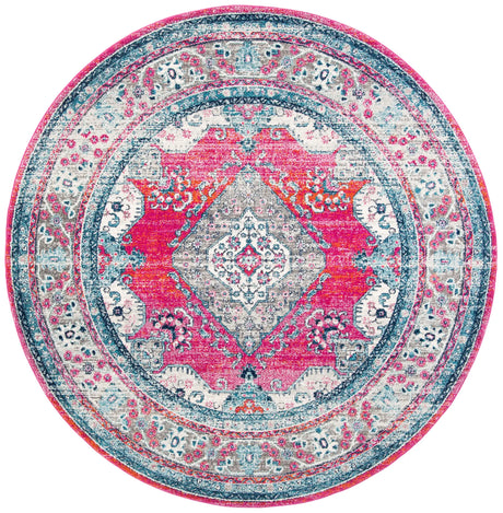 Safavieh Evoke 6'-7" x 6'-7" Rug in Fuchsia / Navy
