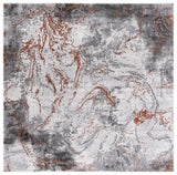 Safavieh Craft 6'-7" x 6'-7" Rug in Grey / Orange