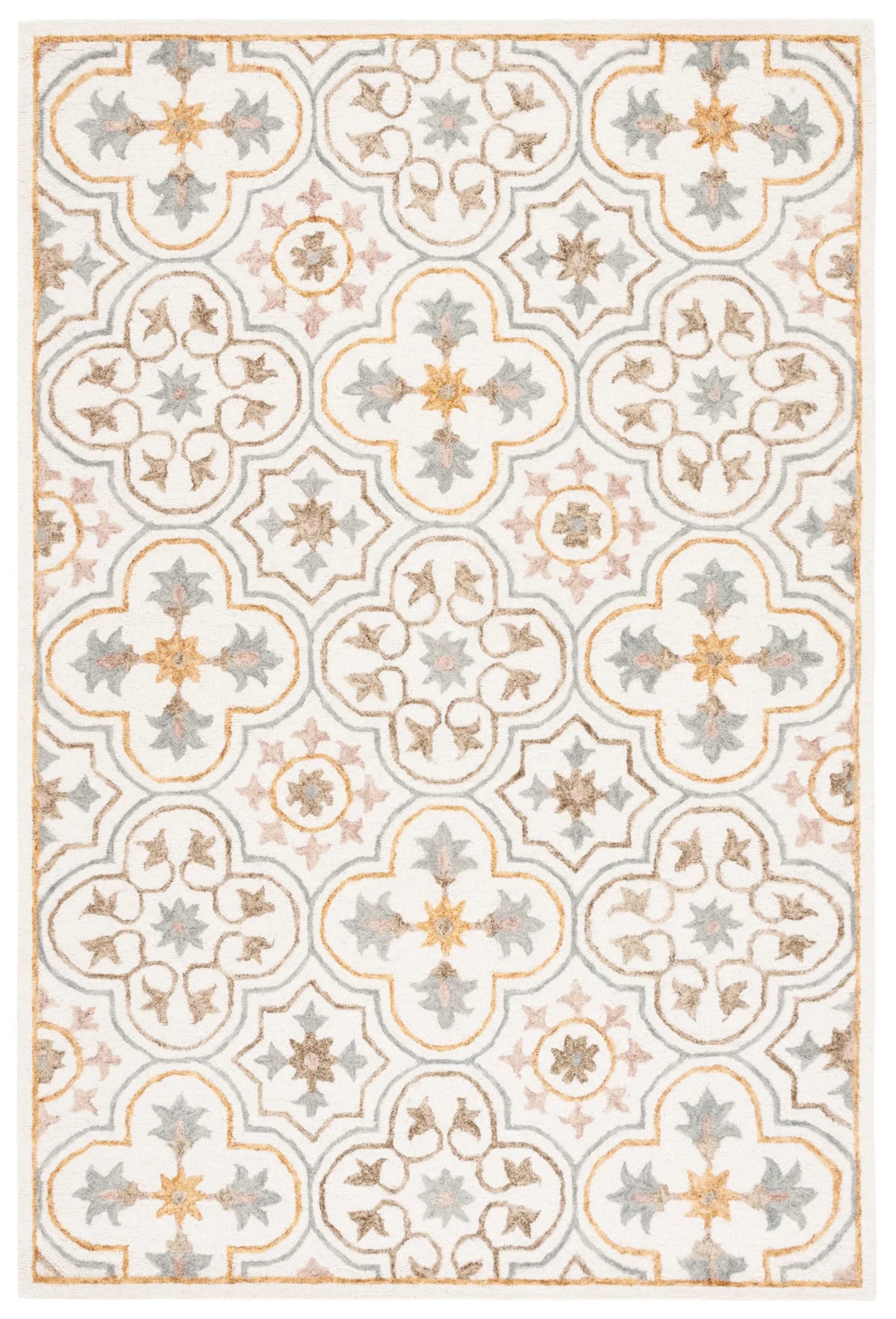 Safavieh Micro-Loop 4'-0" x 6'-0" Rug in Ivory / Grey