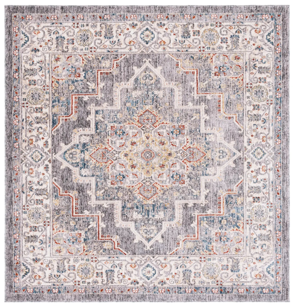 Safavieh Olympia 6'-0" x 6'-0" Rug in Dark Grey / Beige
