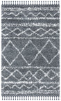 Safavieh Pro Lux Shag 400 4'-0" x 6'-0" Rug in Dark Grey / Ivory