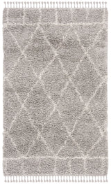 Safavieh Pro Lux Shag 400 4'-0" x 6'-0" Rug in Grey / Cream