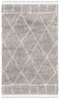 Safavieh Pro Lux Shag 400 4'-0" x 6'-0" Rug in Grey / Cream