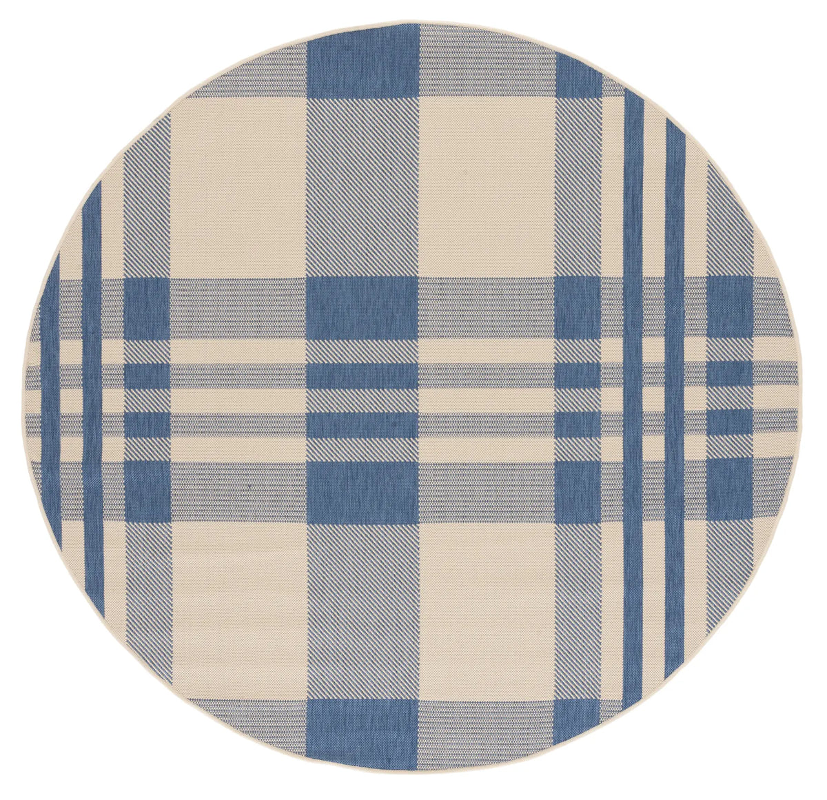 Safavieh Courtyard 6'-7" x 6'-7" Rug in Beige / Blue