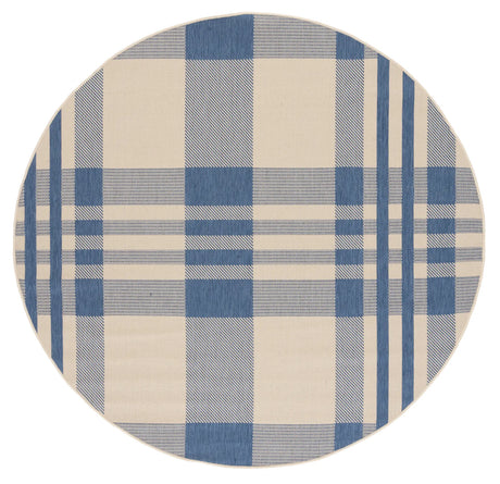 Safavieh Courtyard 6'-7" x 6'-7" Rug in Beige / Blue