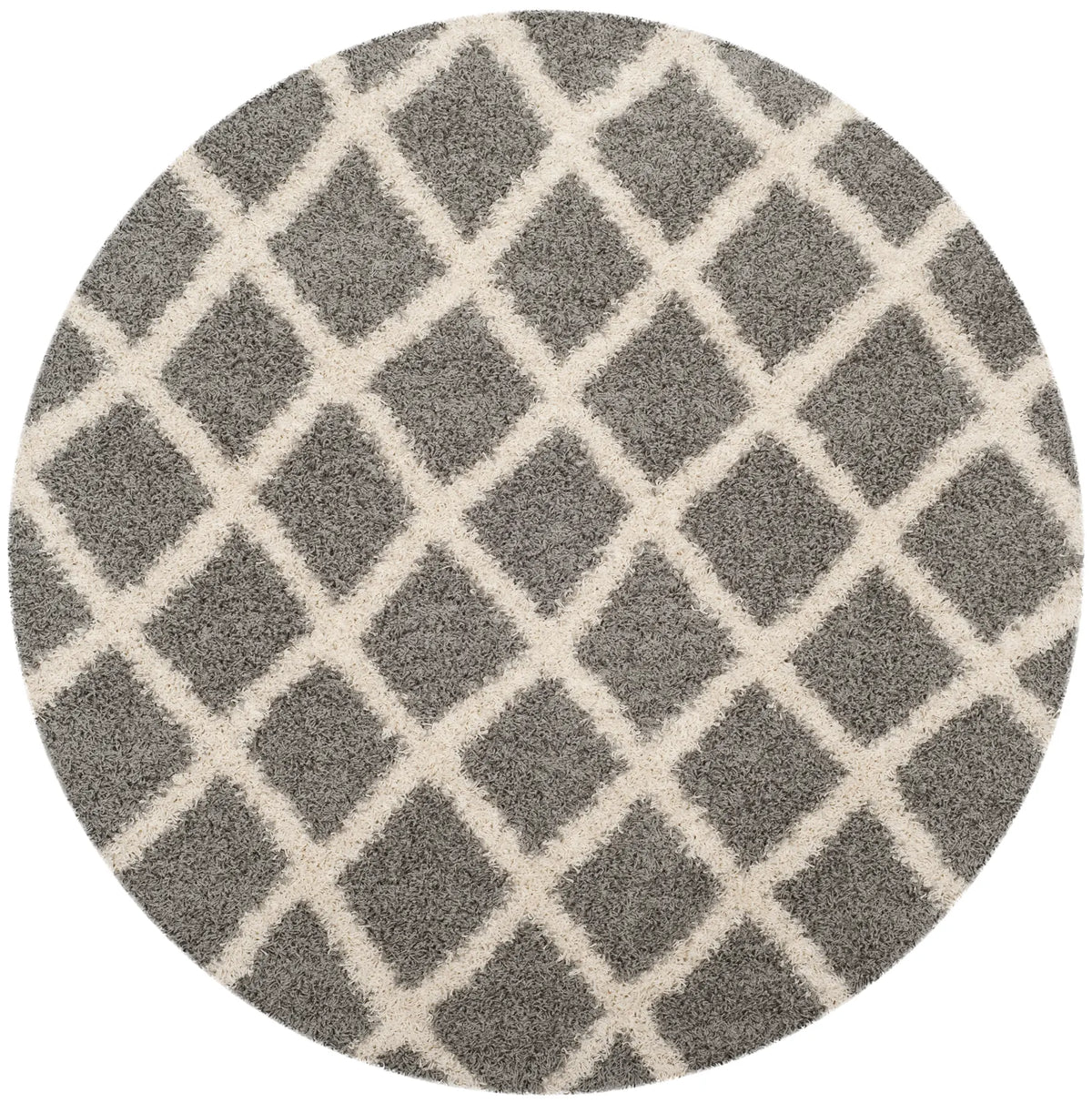 Safavieh Sgd-Dallas Shag 6'-0" x 6'-0" Rug in Grey / Ivory