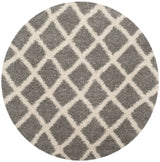 Safavieh Sgd-Dallas Shag 6'-0" x 6'-0" Rug in Grey / Ivory