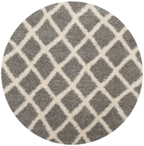 Safavieh Sgd-Dallas Shag 6'-0" x 6'-0" Rug in Grey / Ivory