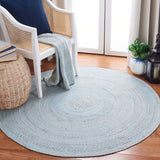 Safavieh Braided 5'-0" x 5'-0" Rug in Blue / Grey