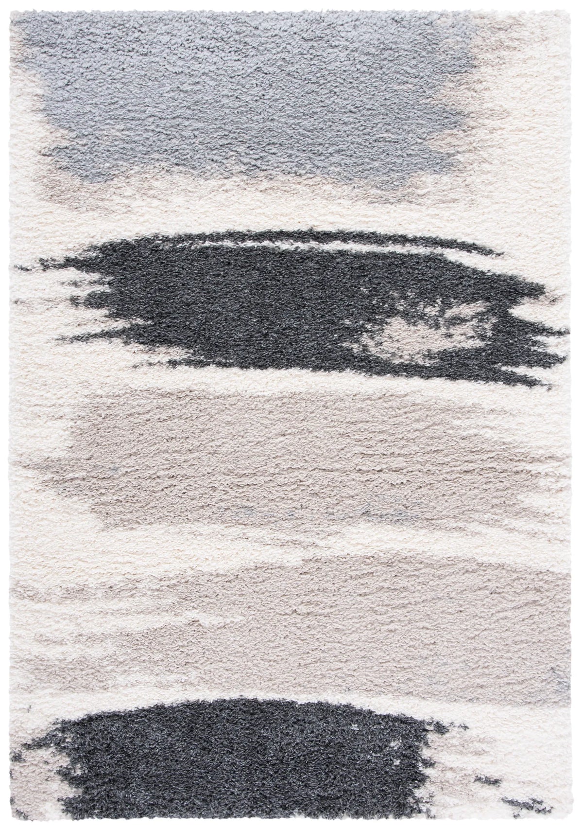 Safavieh Fontana Shag  800 4'-0" x 6'-0" Rug in Grey / Ivory