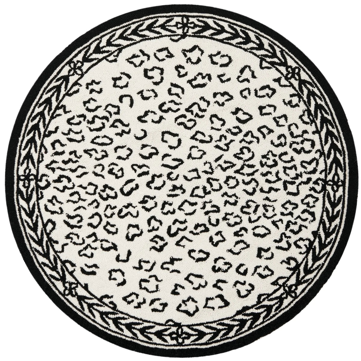 Safavieh Chelsea 3'-0" x 3'-0" Rug in Ivory / Black