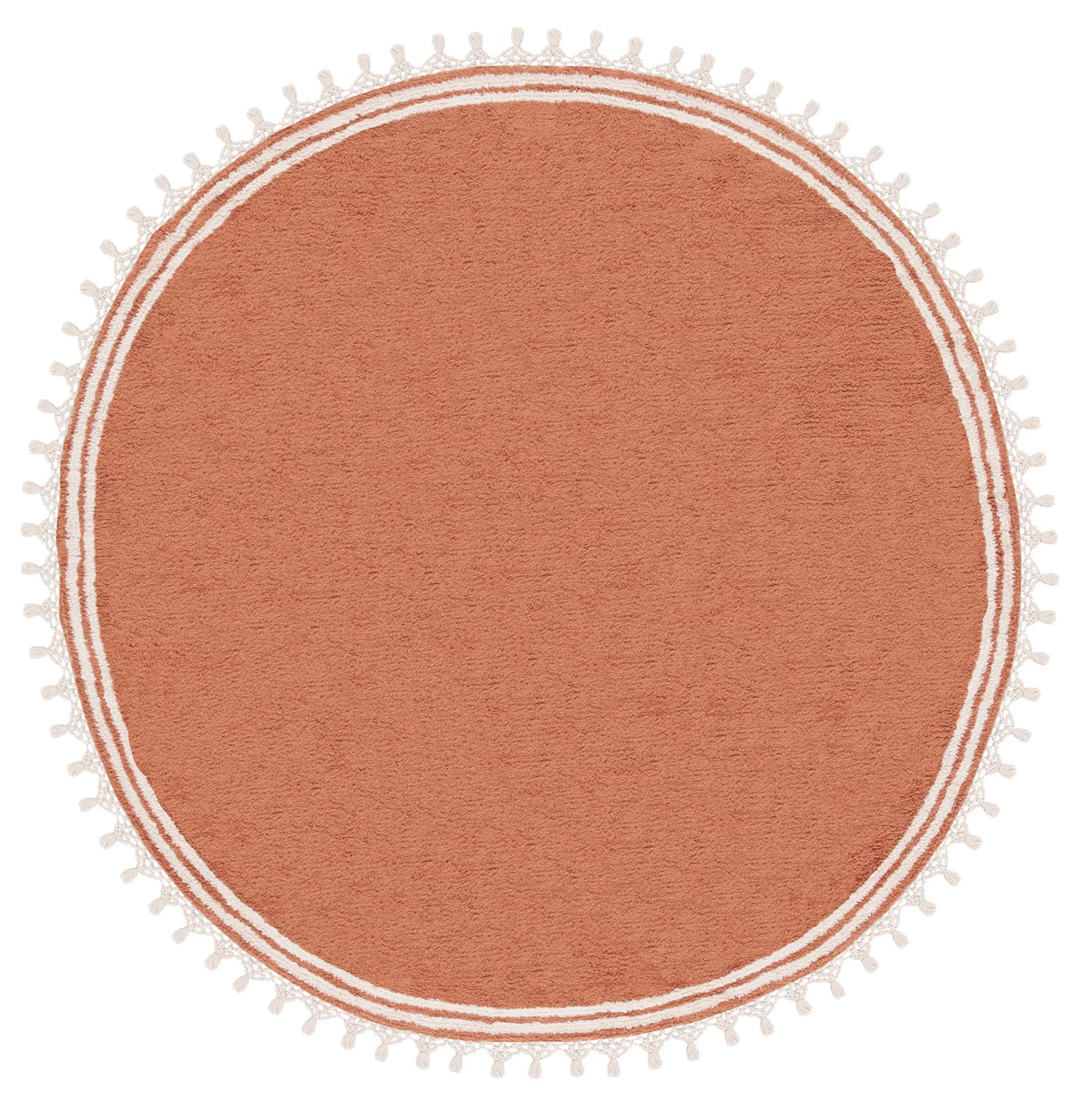 Safavieh Easy Care 6'-0" x 6'-0" Rug in Rust / Ivory