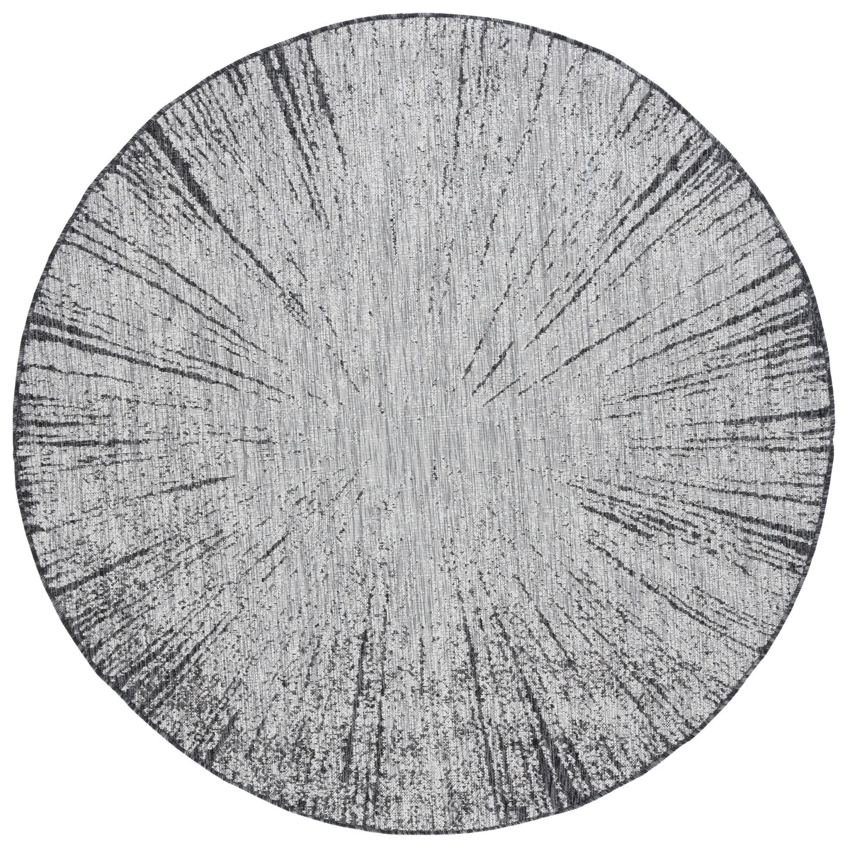 Safavieh Courtyard 6'-7" x 6'-7" Rug in Grey / Black