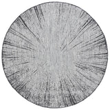 Safavieh Courtyard 6'-7" x 6'-7" Rug in Grey / Black