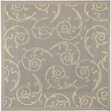 Safavieh Courtyard 6'-7" x 6'-7" Rug in Grey / Natural
