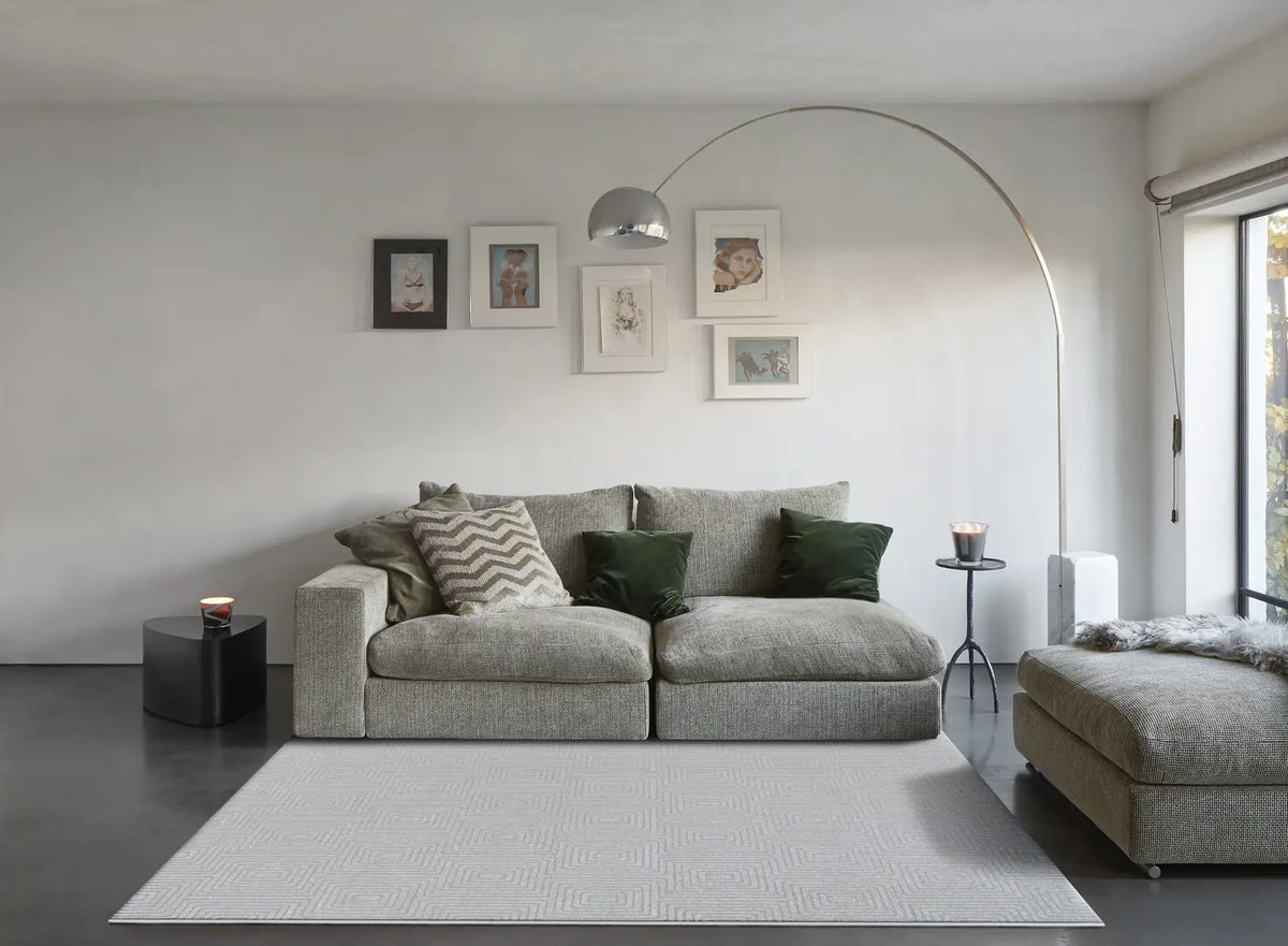 Dynamic Rugs Quin 41009 Light Grey Rugs - Room