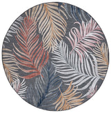 Safavieh Cabana 5'-1" x 5'-1" Rug in Black / Rust