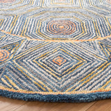 Safavieh Micro-Loop 5'-0" x 5'-0" Rug in Green / Blue