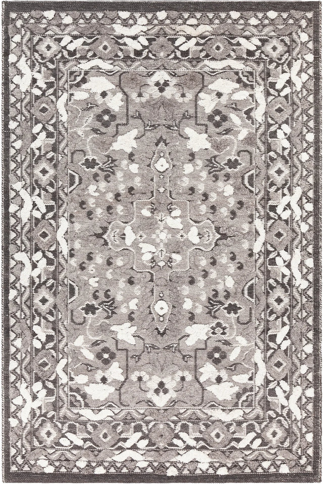 Chandra Daphne DAP-52202 Black / Gray / White rug, flat view