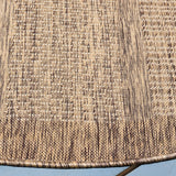 Safavieh Courtyard 6'-7" x 6'-7" Rug in Brown / Natural