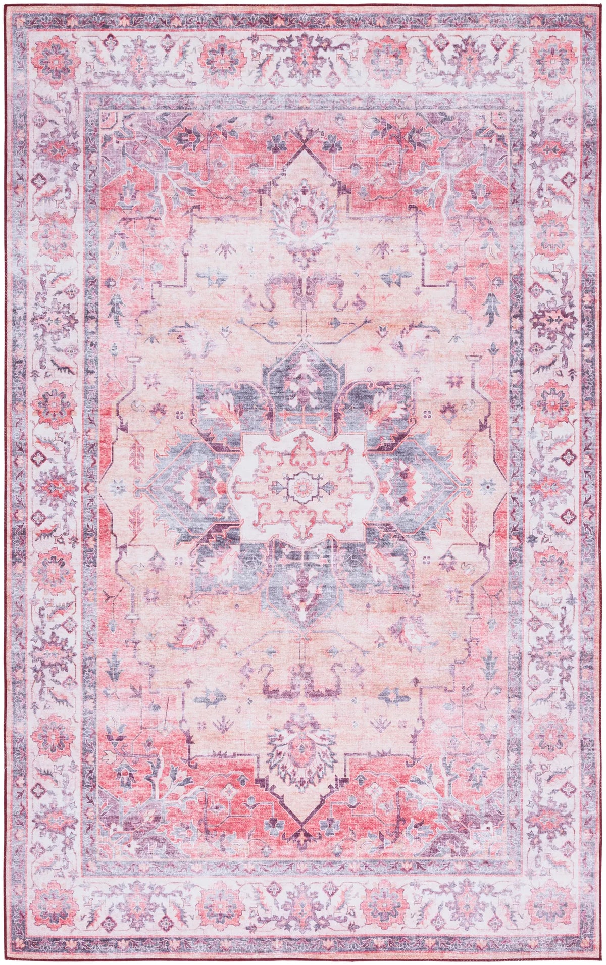 Safavieh Tucson 4'-0" x 6'-0" Rug in Rust / Beige