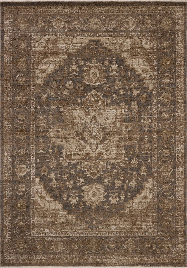 Loloi Haywood HYD-03 Charcoal / Mocha Rug - main flat