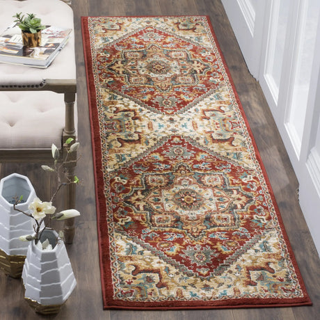 Safavieh Summit 2'-3" x 10'-0" Rug in Red / Dark Grey