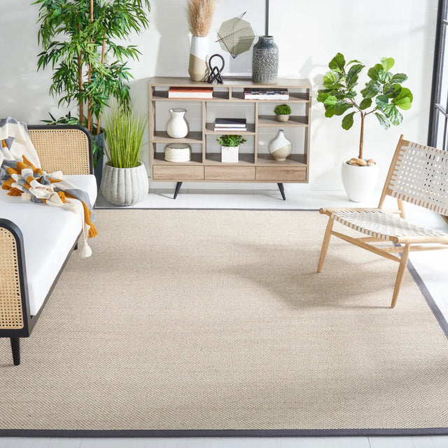 Safavieh Natural Fiber 10'-0" x 14'-0" Rug in Marble / Black
