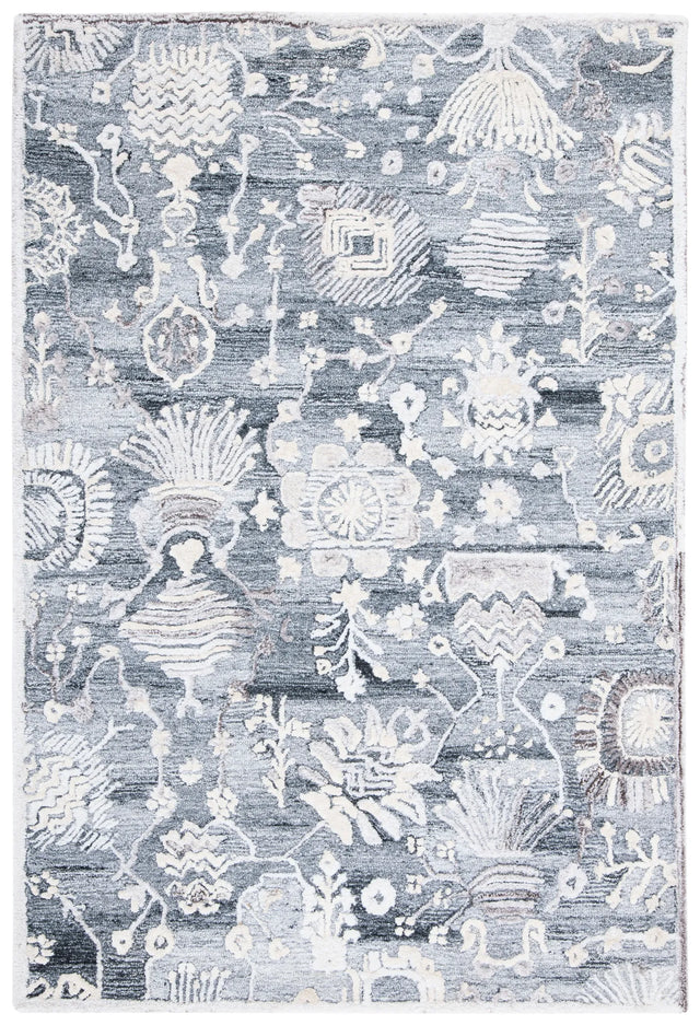 Safavieh Glamour 4'-0" x 6'-0" Rug in Grey / Ivory
