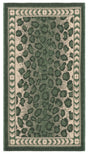 Safavieh Courtyard 2'-0" x 3'-7" Rug in Dark Green / Ivory