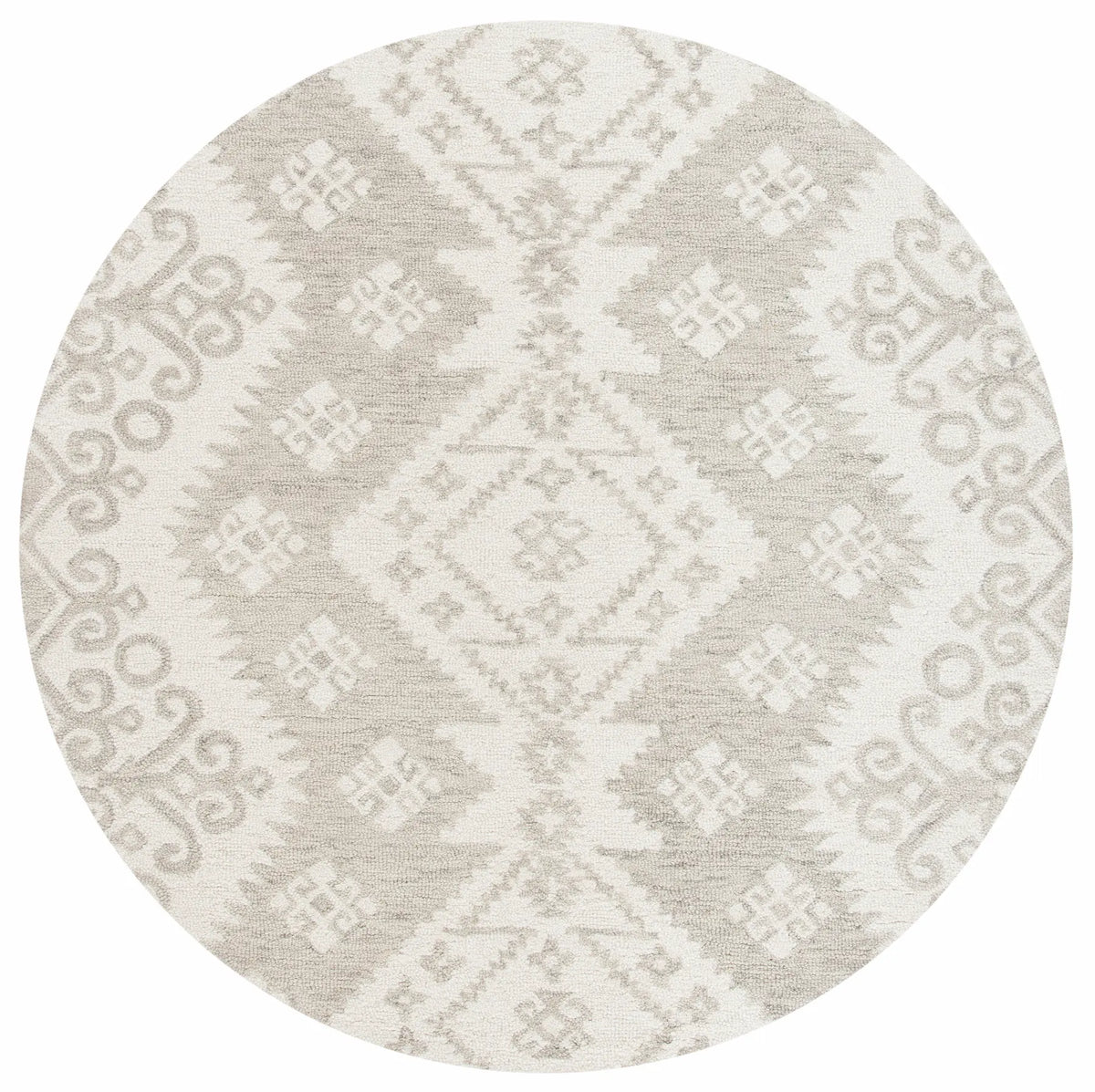 Safavieh Micro-Loop 5'-0" x 5'-0" Rug in Ivory / Beige