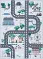 Safavieh Kids Playhouse 200 4'-4" x 6'-0" Rug in Blue / Dark Grey