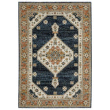 Oriental Weavers Sphinx Andorra 2281E Blue/ Orange Rug - main flat